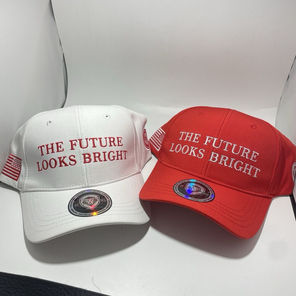 Lot of 2 Valuetainment "The Future Looks Bright" White Election Snapback Hat